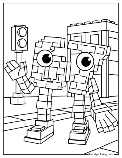67 Steal a Brainrot Coloring Page