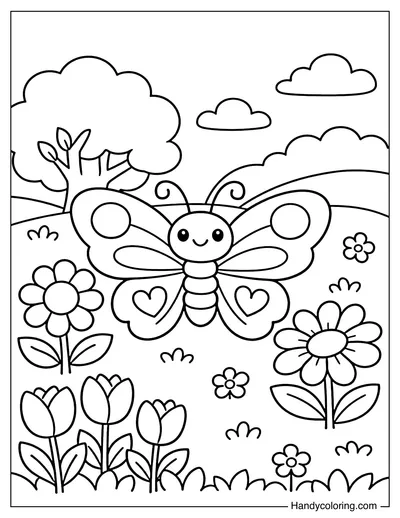 A Butterfly In A Garden