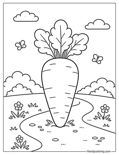 A Carrot On A Simple Ground Line