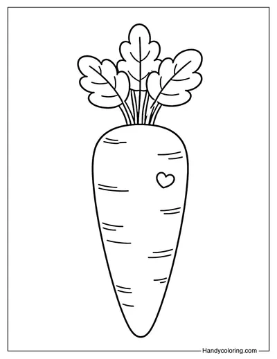 A Simple Carrot with A Small Heart