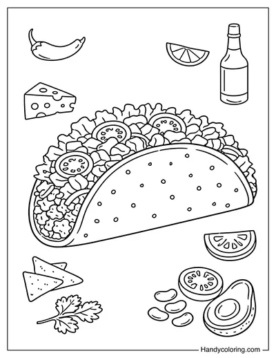 A Taco Filled With Toppings