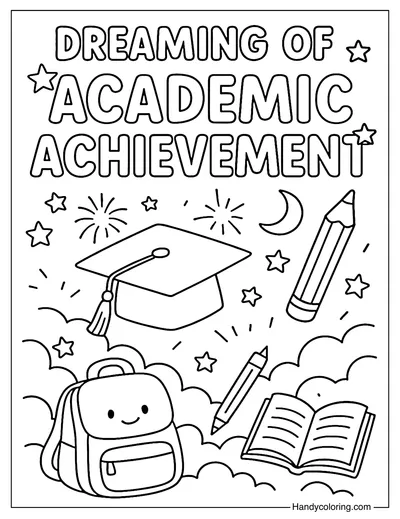Academic Dreams Coloring Page