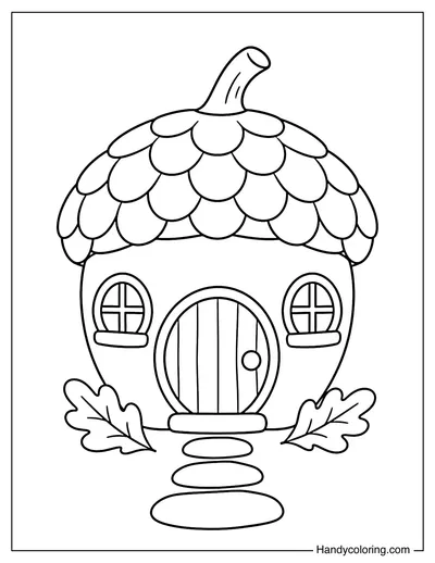 Acorn House with Round Door
