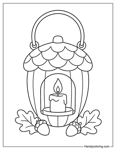 Acorn Lantern with Curved Handle