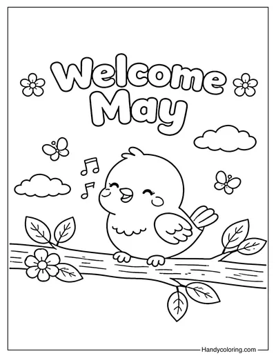 Adorable Bird Welcome May