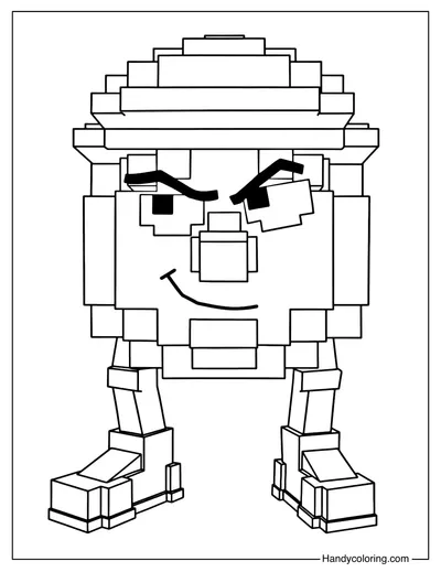 Alessio Plants vs Brainrots Coloring Page