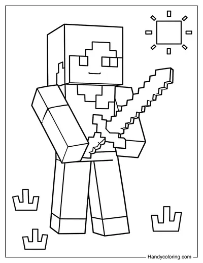 Alex Holding a Sword