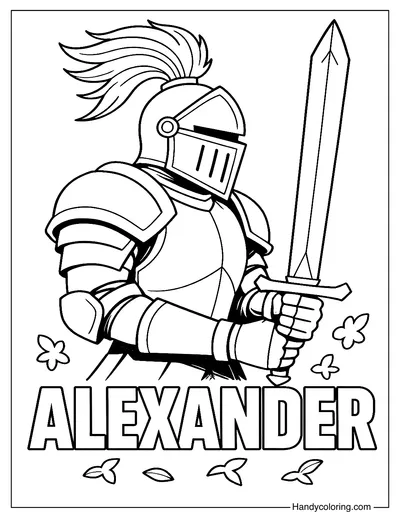 Alexander Name Coloring Page