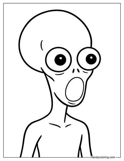 Alien Shock Coloring Page