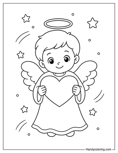 Angel Holding a Heart