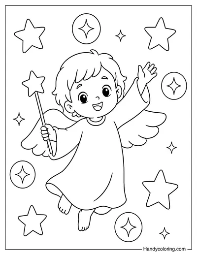 Angel with a Star Wand