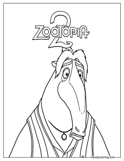 Antony Sootley Coloring Page Zootopia 2
