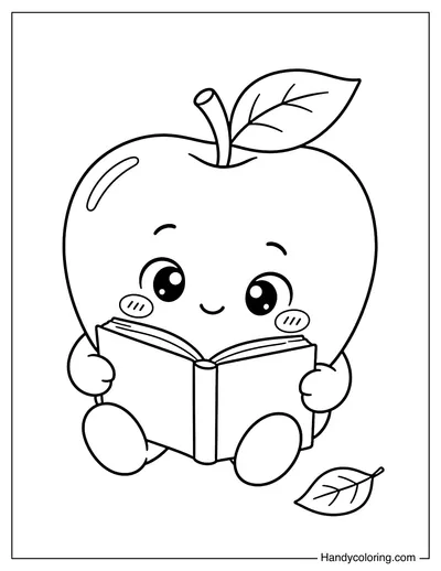 Apple Reading a Book