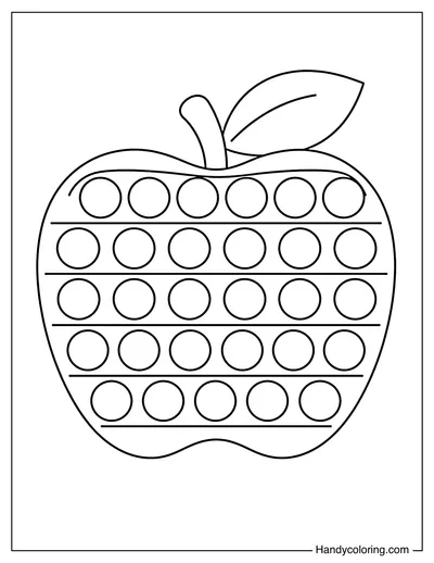 Apple Shape Pop It with Leaf