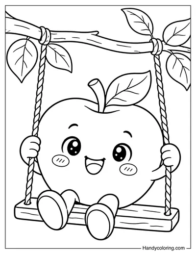 Apple Swinging from a Branch