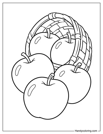 Apples Spilling from a Basket