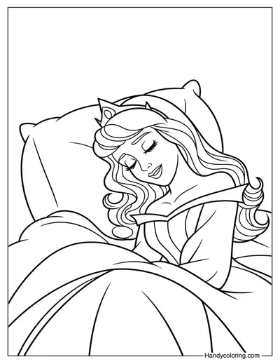 Aurora Sleeping On A Pillow