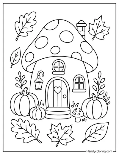 Autumn Mushroom House
