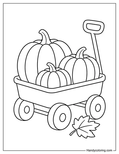 Autumn Pumpkin Wagon