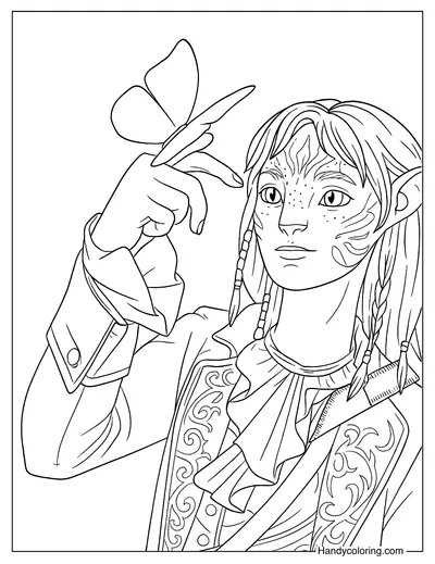 Avatar 3 Fire and Ash 2025 Coloring Page