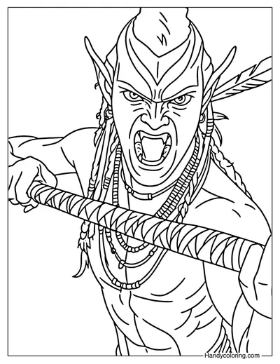Avatar 3 Fire and Ash Coloring Page PDF