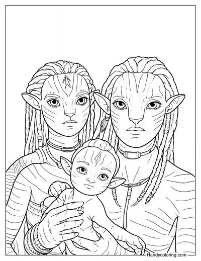 Avatar Fire and Ash 2025 Coloring Page