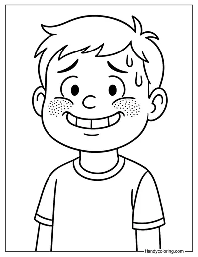 Awkward Smile Coloring Page
