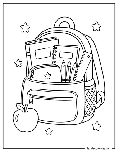 Backpack with School Supplies