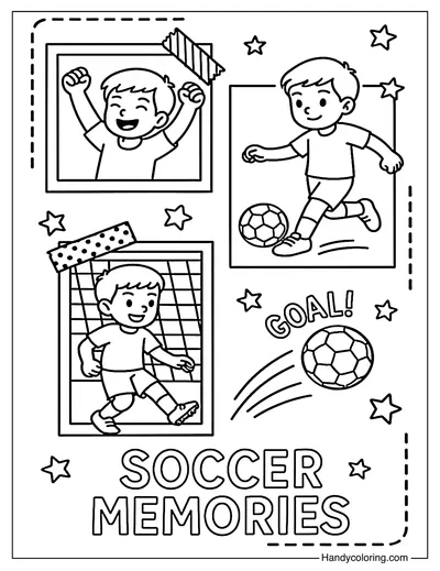 Backyard Soccer Memories Scrapbook Page