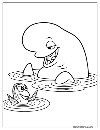 Bailey And Dory Coloring Page