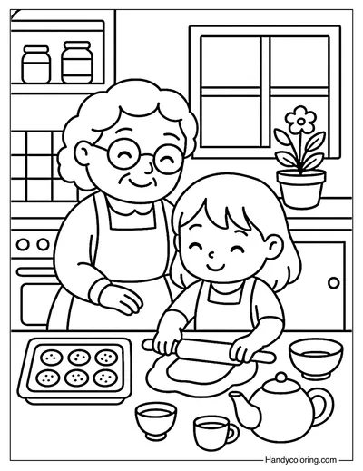 Baking Day Nook Coloring Page