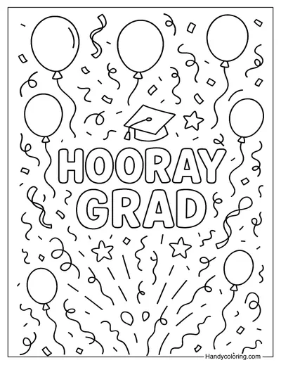 Balloons and Confetti Graduate Page