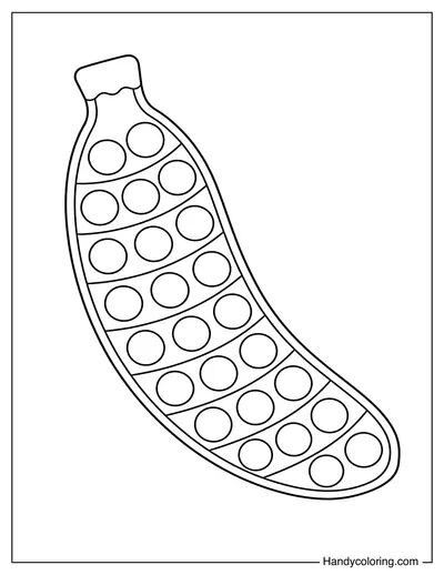 Banana Pop It Curved Shape