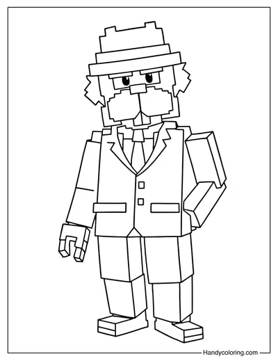 Bandito Bobrito Plants vs Brainrots Coloring Page