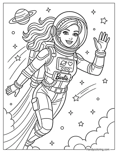 Barbie Astronaut in Space