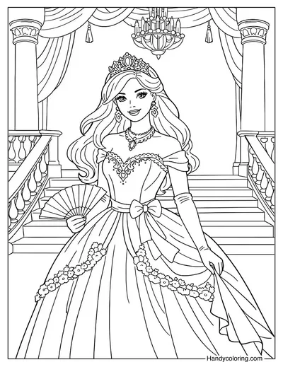 Barbie Attending A Royal Ball