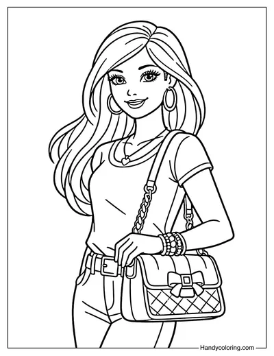 Barbie Holding Handbag Fashion Pose
