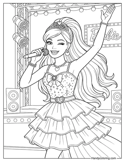 Barbie Singing on Stage