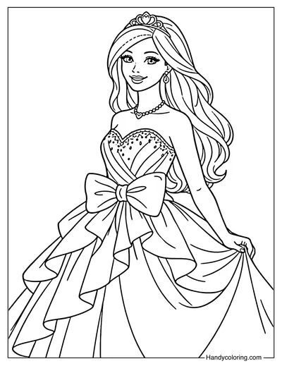 Barbie Wearing A Ball Gown