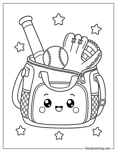 Baseball Bag Full of Equipment