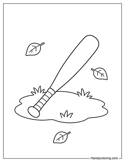 Baseball Bat Lying on the Grass
