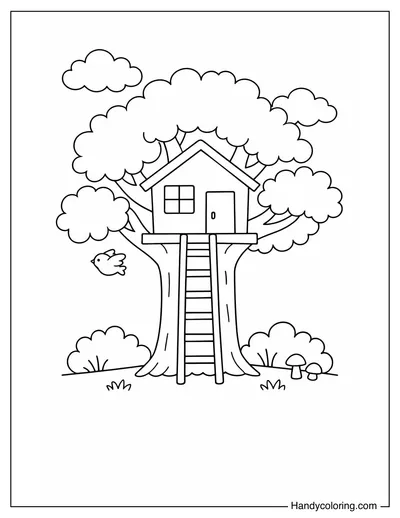Basic Treehouse with Ladder