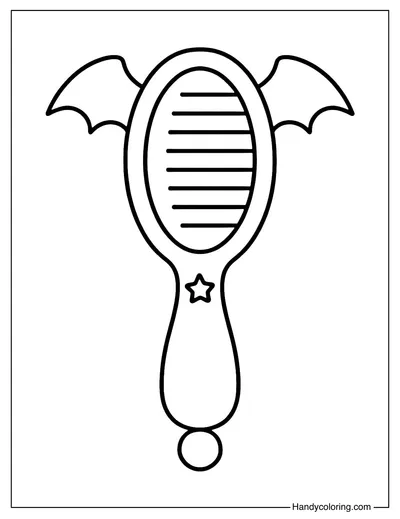Bat Wing Comb Coloring Page