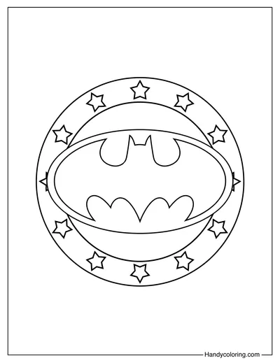 Batman Logo Coloring Page