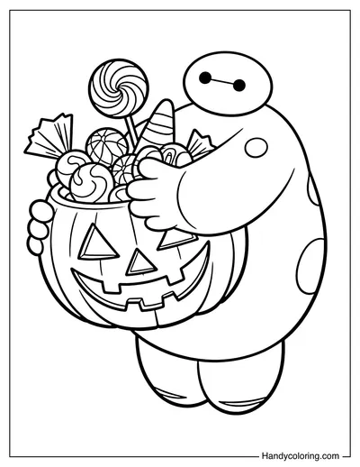 Baymax Holding Halloween Candy