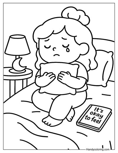 Be Brave with Emotions Coloring Page