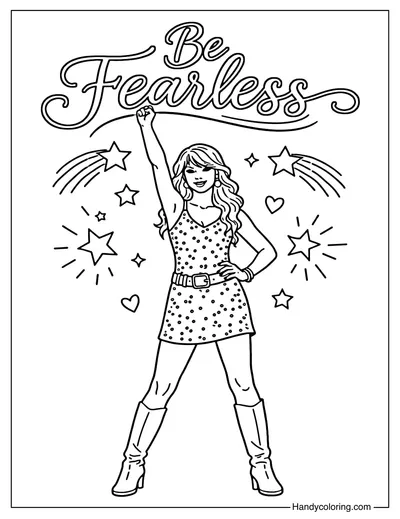 Be Fearless Taylor Swift Coloring Page