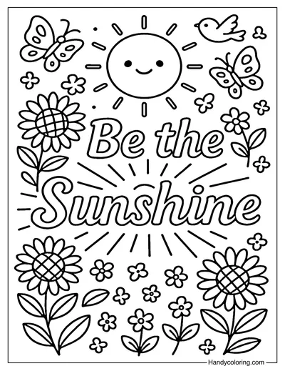 Be the Sunshine Coloring Page