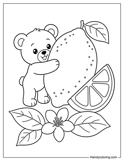 Bear Hugging Giant Lemon