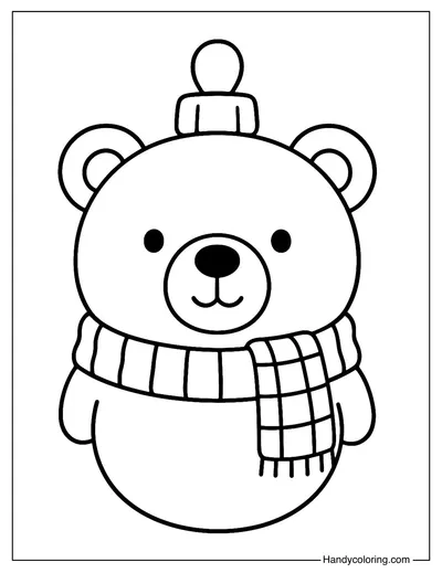 Bear Ornament Coloring Page